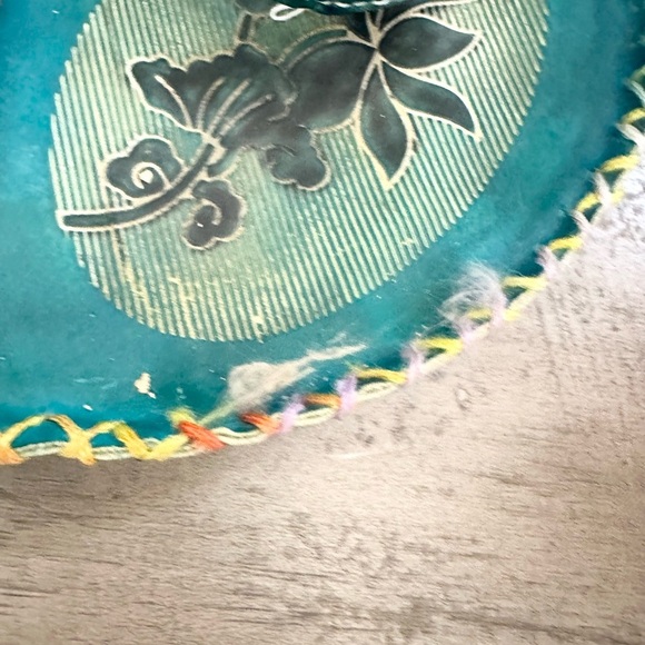 CORKYS POPPY TURQUOISE HAND PAINTED LEATHER SANDALS SIZe 9.5 - Picture 6 of 10